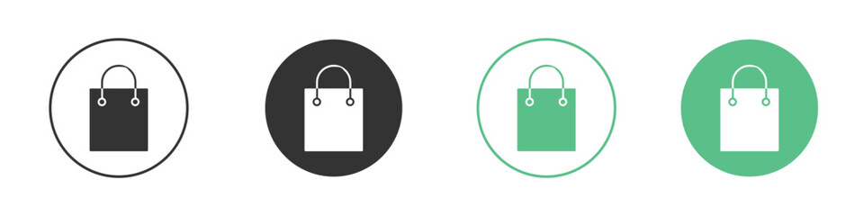 Bags Shopping icon logo vector set. Graphic design elements