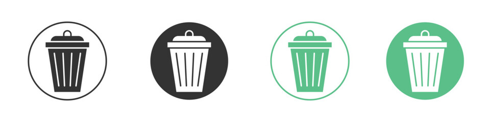 Bin icon logo vector set. Graphic design elements