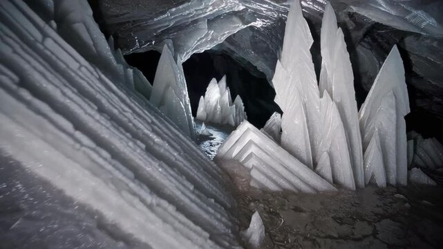 Exploring mysterious crystalline structures in a dark cave