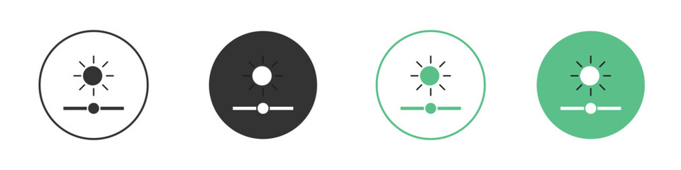 Brightness icon logo vector set. Graphic design elements