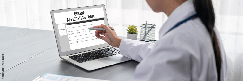 Poster online application form for brisk registration on the internet website