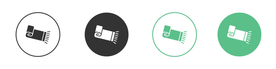 Carpet roll icon logo vector set. Graphic design elements