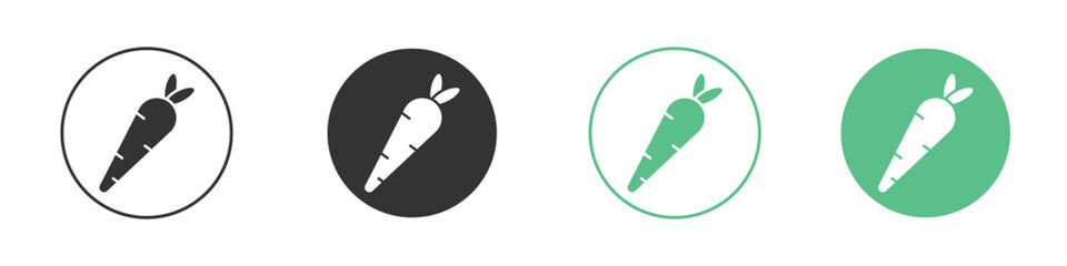 Carrot icon logo vector set. Graphic design elements