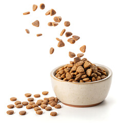 coffee beans in a cup isolated on white background 