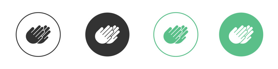 Clap icon logo vector set. Graphic design elements