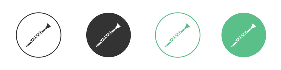 Clarinet icon logo vector set. Graphic design elements