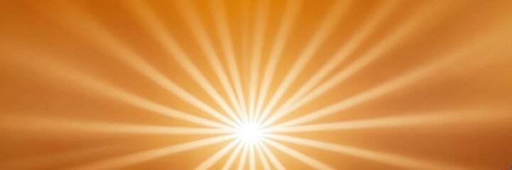 Radiant sunlight breaks through an orange backdrop in a starburst pattern, creating a warm, vibrant glow that radiates energy and positivity. 
