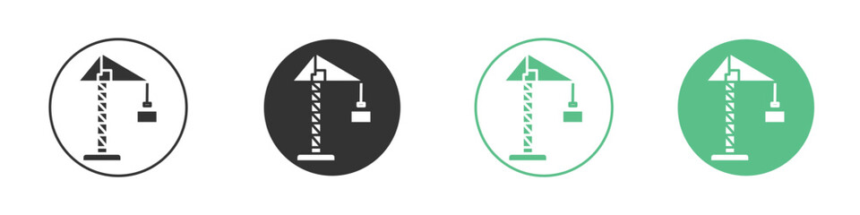 Crane icon logo vector set. Graphic design elements