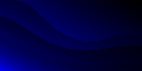 Modern Simple Abstract Dark Background with Blue Color Wavy Design. Eps 10 Vector Template.