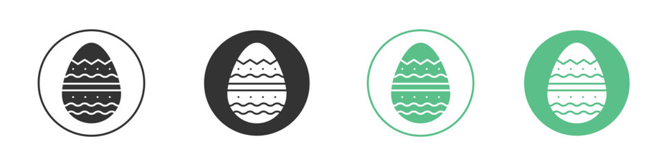Easter egg icon logo vector set. Graphic design elements