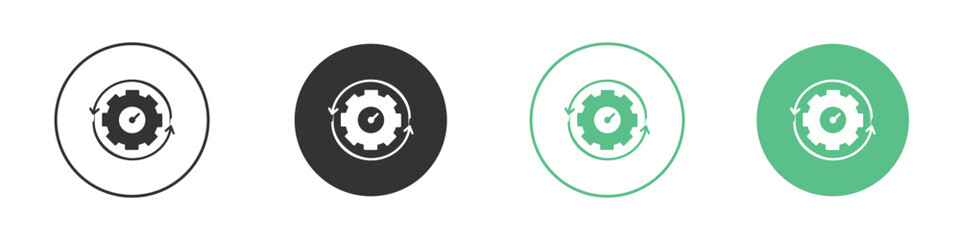 Efficiency icon logo vector set. Graphic design elements