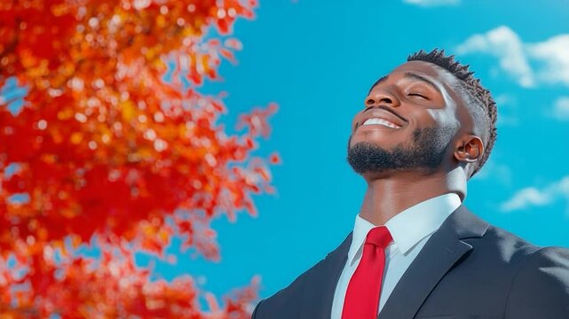 Autumn Success: A Portrait of Joy and Achievement