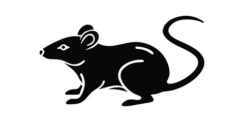 Obraz premium black and white cartoon mouse