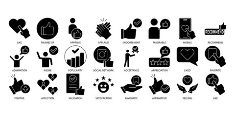 like icons set . like pack symbol vector elements for infographic web