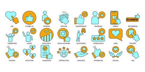 like icons set . like pack symbol vector elements for infographic web