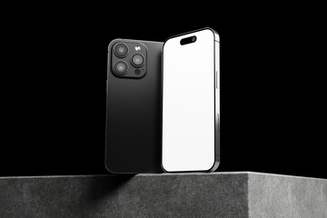 Smartphone with Dark Industrial Background Mockup