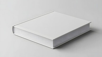 Naklejka premium Blank white book mockup on a plain background.