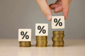 Businessman makes growing financial chart