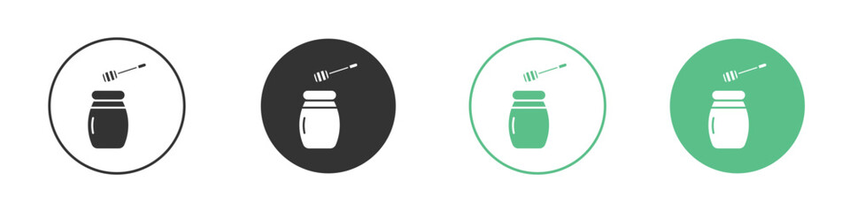 Honey pot icon logo vector set. Graphic design elements