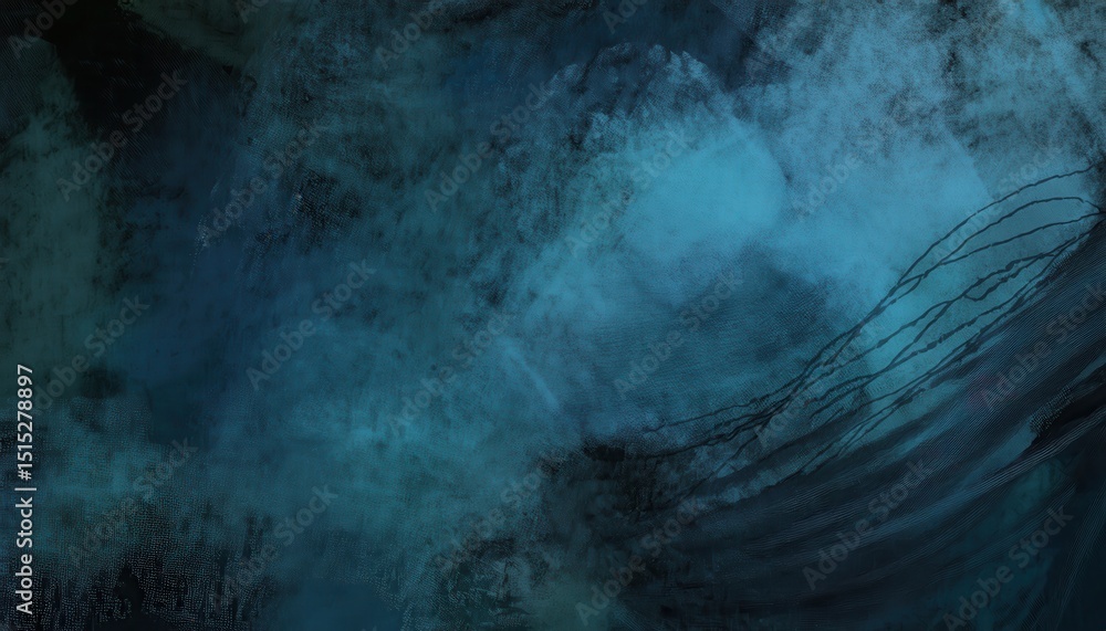 Leinwandbilder deep teal and navy textured abstract background with dynamic brush strokes and diagonal gradients, ideal for web design, digital wallpaper, branding asset, or print surface pattern

