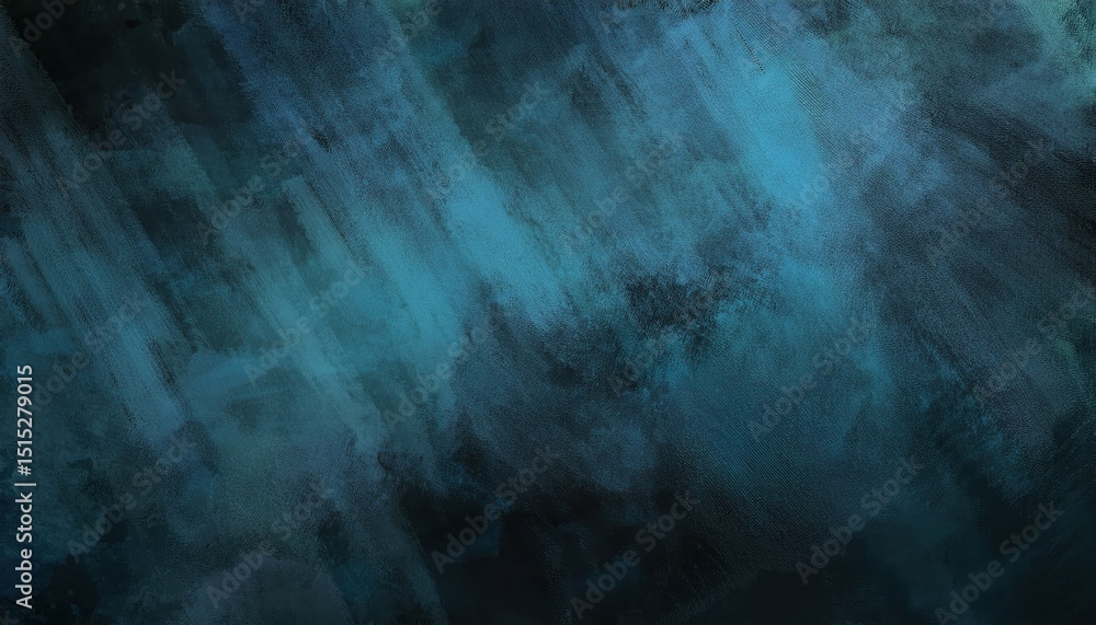 Leinwandbilder deep teal and navy textured abstract background with dynamic brush strokes and diagonal gradients, ideal for web design, digital wallpaper, branding asset, or print surface pattern

