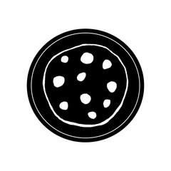 cookie sticker - hand-drawn food doodle style 