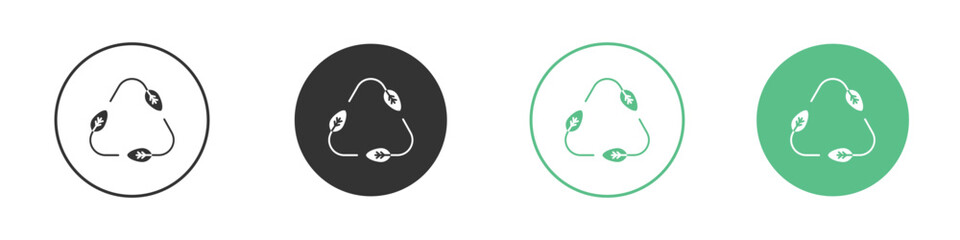 Leaves eco recycle icon logo vector set. Graphic design elements