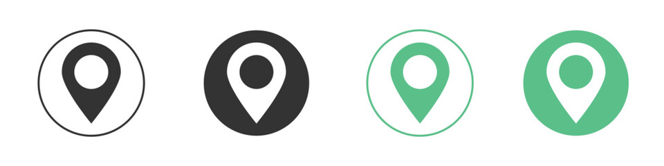 Map marker icon logo vector set. Graphic design elements