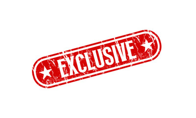 exclusive rubber stamp — vector illustration