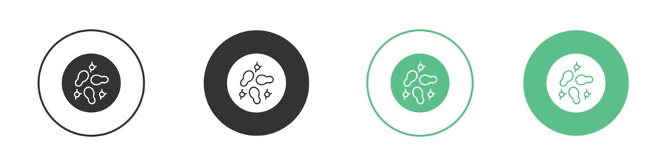 Microorganism icon logo vector set. Graphic design elements