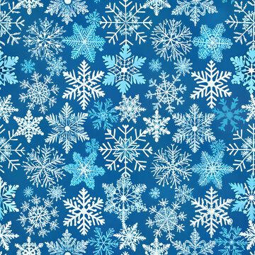 Winter Snowflakes Pattern Background