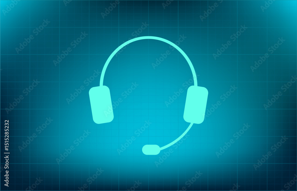 Poster vector icon on a blue background with a gradient