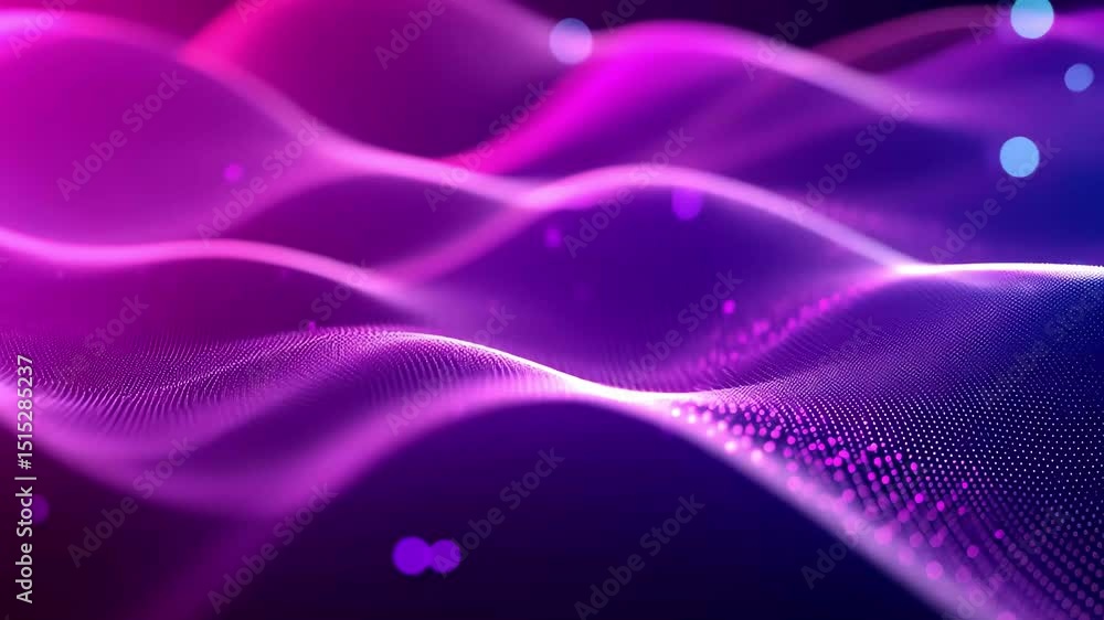 Poster digital abstract technology background with flowing data streams in vibrant colors, data streams dig