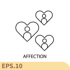 affection icons  symbol vector elements for infographic web