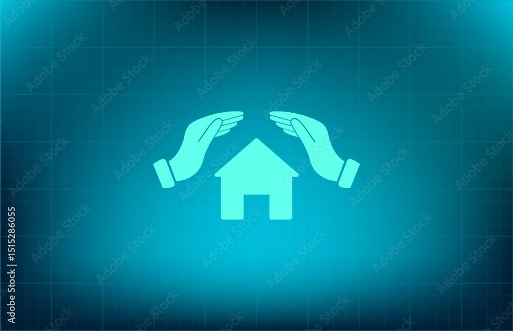 Poster vector icon on a blue background with a gradient