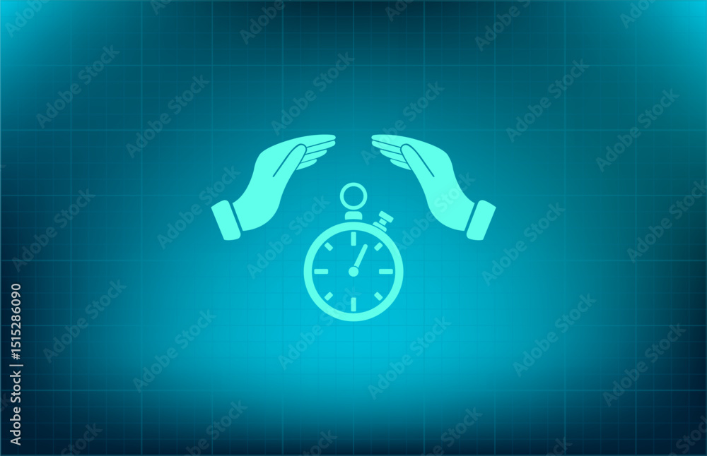 Poster vector icon on a blue background with a gradient