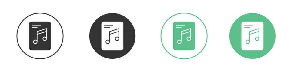 Obraz premium Music File icon logo vector set. Graphic design elements