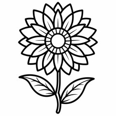 black and white flower