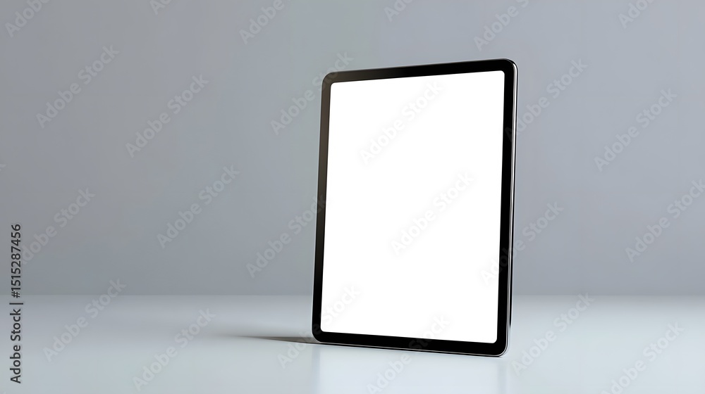 Poster modern tablet computer with blank screen.