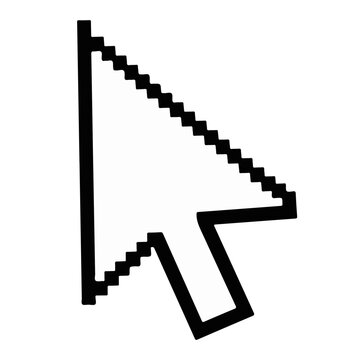 8-Bit Mouse Cursor Icon &ndash; Vector Style
