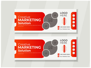 Creative Marketing Solution Banner: A modern and clean banner design, perfect for showcasing innovative marketing strategies and solutions.