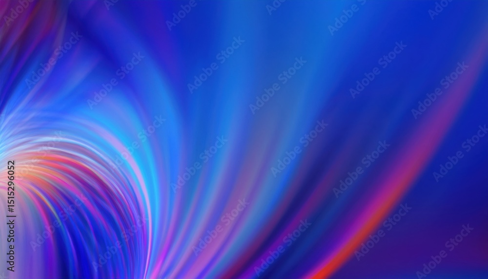 Aufkleber vivid blue and magenta light swirl with abstract gradient wave for digital background, web design, p