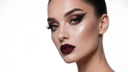 Stunning Makeup Look Dramatic Eyeshadow and Bold Lip