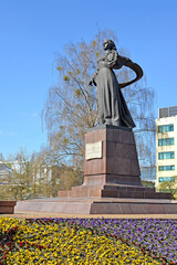 KALININGRAD, RUSSIA. Monument "Mother Russia" on a spring day