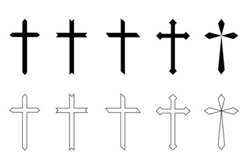 Christian Cross Vector Set Collection

