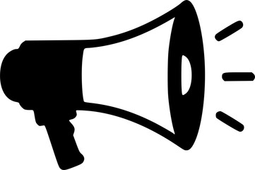  Silhouette megaphone Special offer. Social media promotion. Marketing time concept. Loudspeaker or speaker object.. 3D Vector illustration