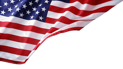 Fototapeta premium American Flag Draped Patriotic Red isolated on white background PNG
