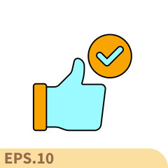 endorsement icons  symbol vector elements for infographic web