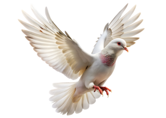 dove flying isolated on white background, PNG