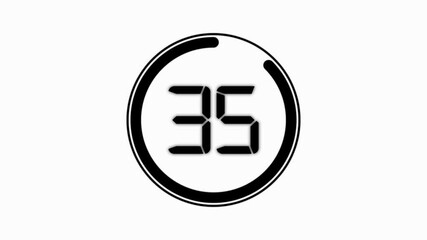 Round circle countdown timer 40 Seconds animation from 40 to 0 seconds, Round circle 40 seconds countdown, Countdown timer, Countdown video